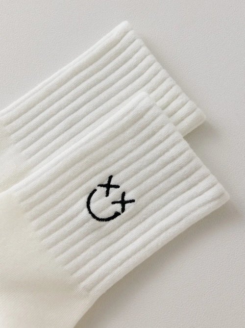 Chaussettes Blanches Smiley - Kiabi