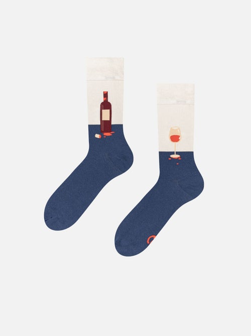 Chaussettes Bouteille et Verre de Vin - Kiabi