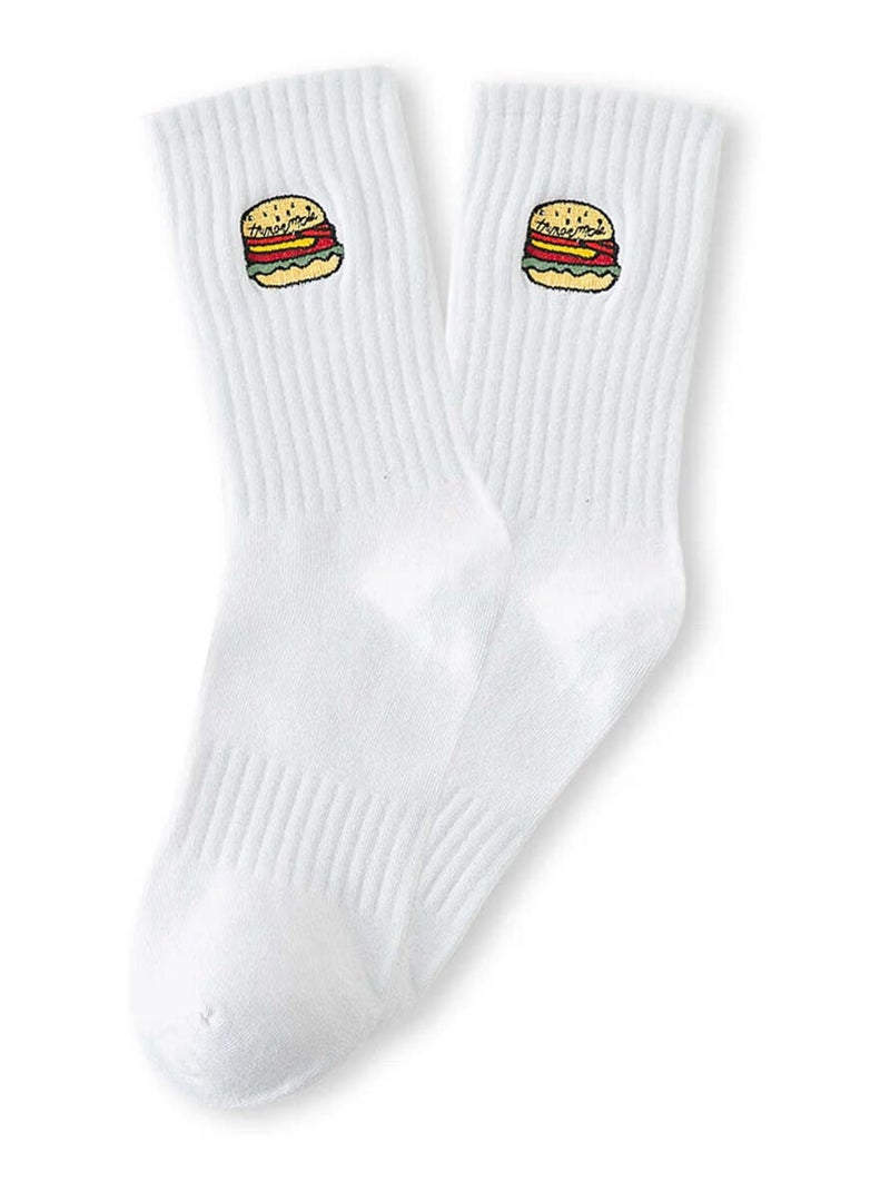 Chaussettes Burger | Titeschaussettes Blanc - Kiabi