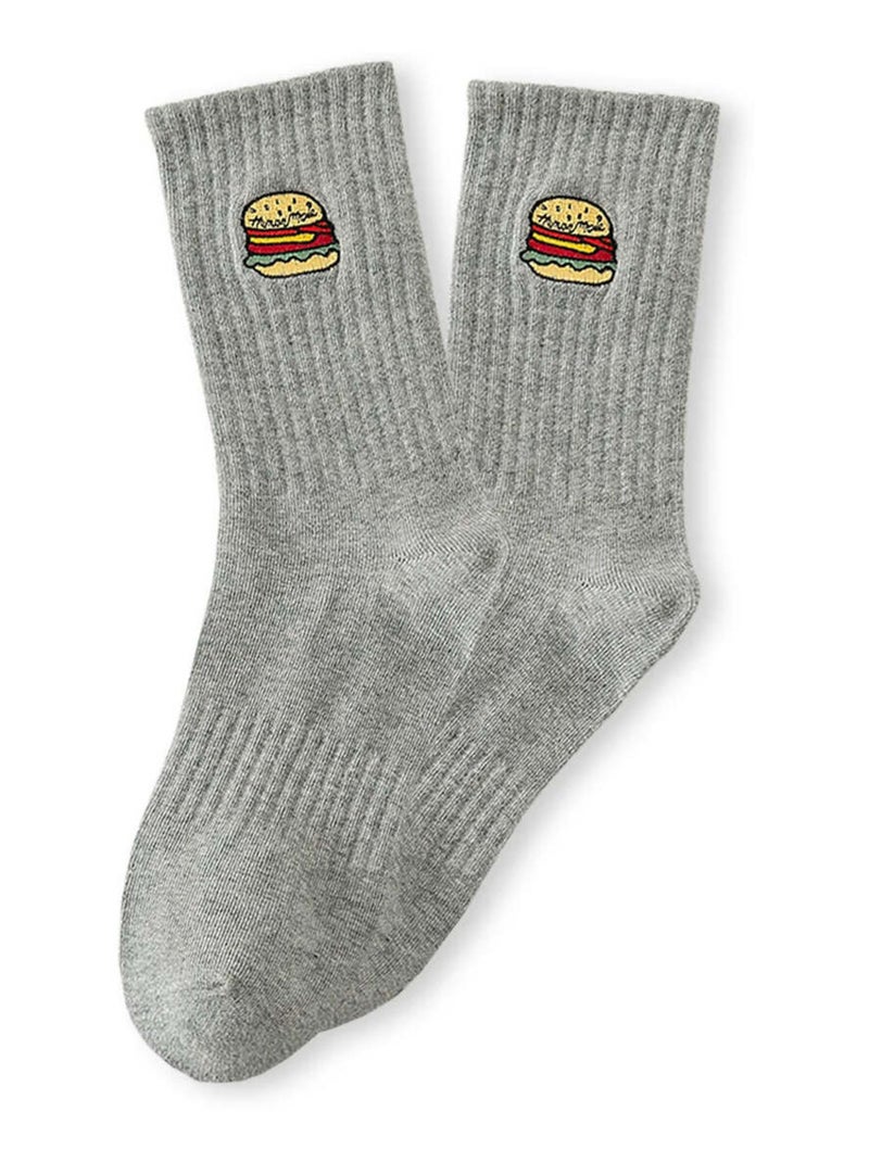 Chaussettes Burger | Titeschaussettes Gris - Kiabi