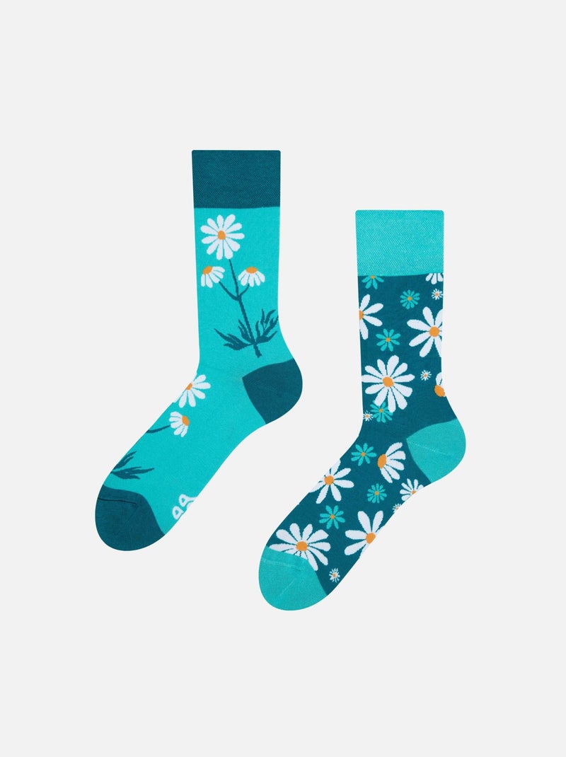 Chaussettes Camomille Bleu turquoise - Kiabi