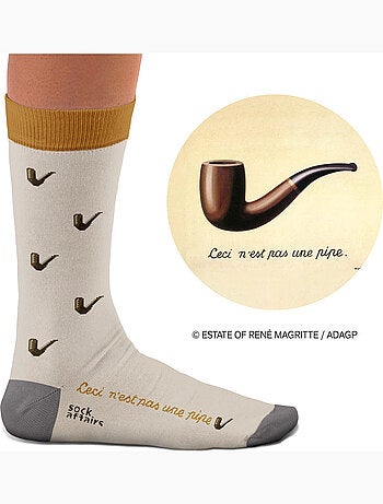 Chaussettes Ceci n'est pas une pipe, Magritte