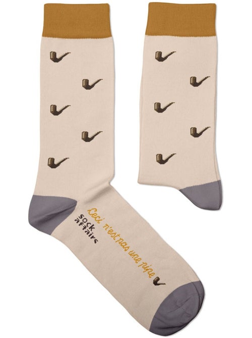 Chaussettes Ceci n'est pas une pipe, Magritte - Kiabi