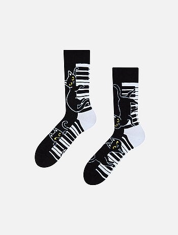 Chaussettes Chat Joue du Piano