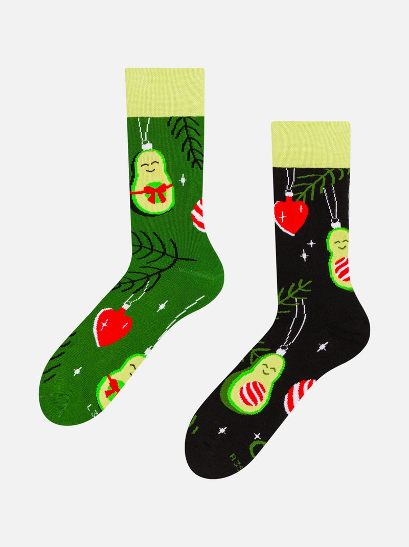 Chaussettes Chaudes Avocats de Fêtes Vert - Kiabi