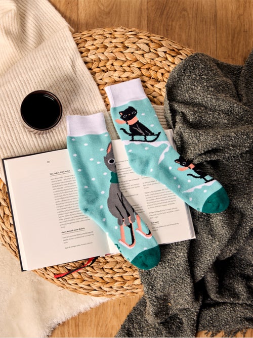 Chaussettes Chaudes Chats & Luge - Kiabi