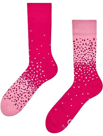 Chaussettes Chaudes Du Rose Foncé Au Rose Clair