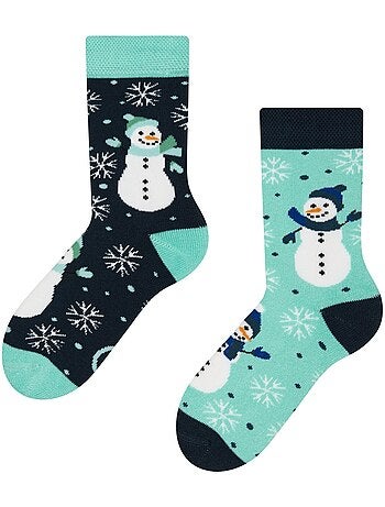 Chaussettes Chaudes Enfants Bonhomme de Neige Joyeux