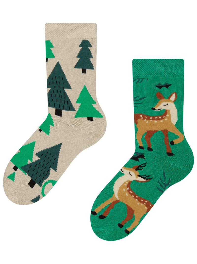 Chaussettes Chaudes Enfants Chevrette et Cerf Vert - Kiabi