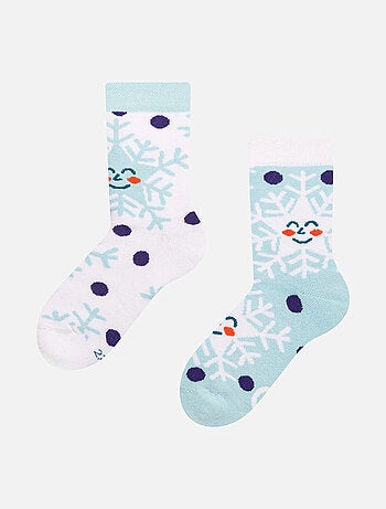 Chaussettes Chaudes Enfants Flocons de Neige Joyeux