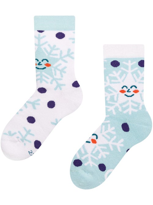 Chaussettes Chaudes Enfants Flocons de Neige Joyeux - Kiabi