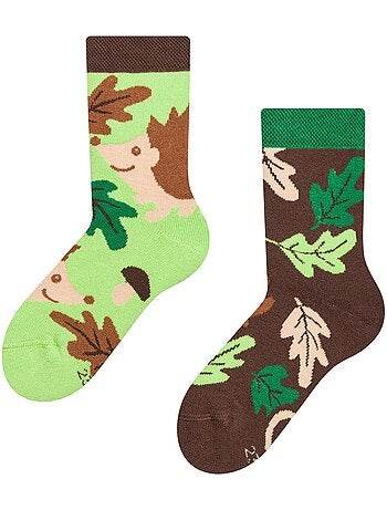Chaussettes Chaudes Enfants Hérissons et Feuilles