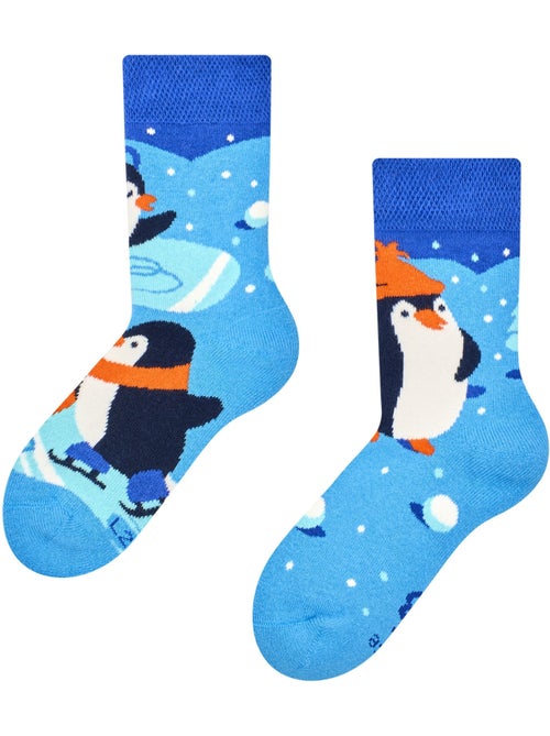 Chaussettes Chaudes Enfants Manchots Patineurs - Kiabi