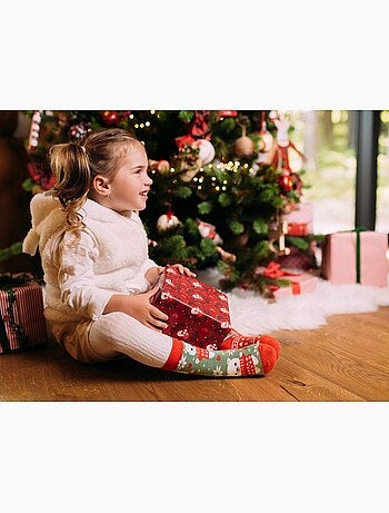 Chaussettes Chaudes Enfants Ours à l'Écharpe