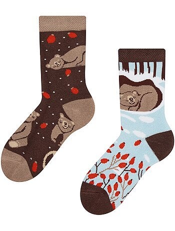 Chaussettes Chaudes Enfants Ours en Hiver