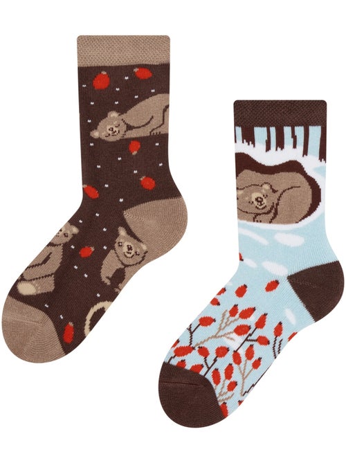 Chaussettes Chaudes Enfants Ours en Hiver - Kiabi