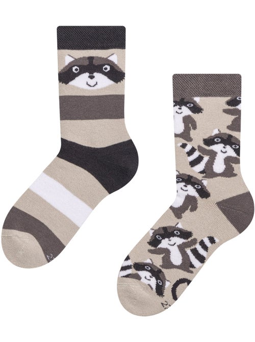 Chaussettes Chaudes Enfants Raton Laveur Heureux - Kiabi