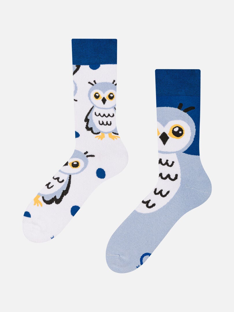 Chaussettes Chaudes Hibou des Neiges Bleu - Kiabi