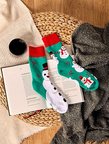 Chaussettes Chaudes M. et Mme Bonhomme de Neige