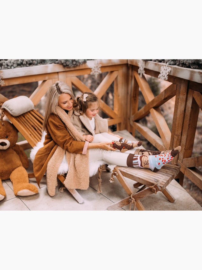 Chaussettes Chaudes Ours en Hiver Marron - Kiabi