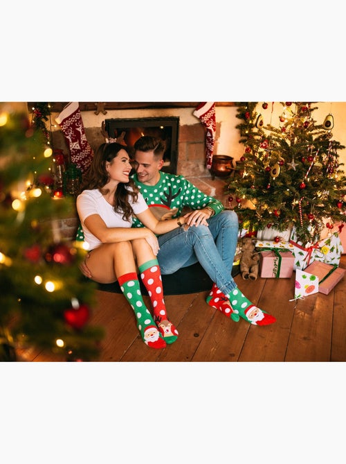 Chaussettes Chaudes Père-Noël et Rudolph - Kiabi
