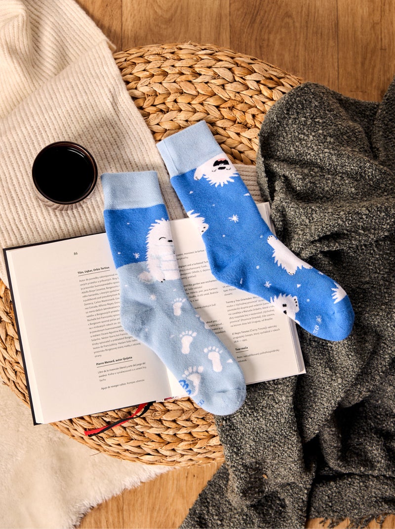 Chaussettes Chaudes Petit Yéti Bleu - Kiabi