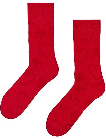 Chaussettes Chaudes Rouges Petits Cœurs Doux