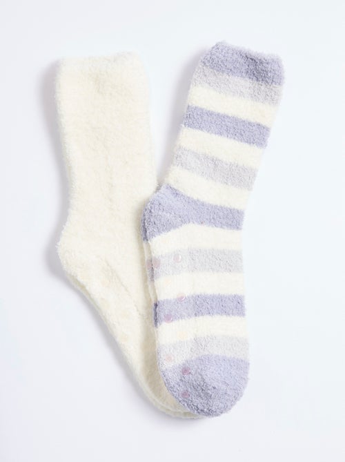 Chaussettes chaudes semelle picots - Kiabi