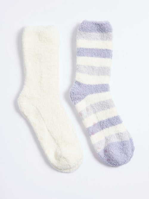 Chaussettes chaudes semelle picots - Kiabi