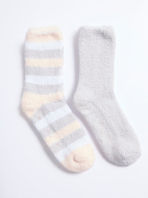 Chaussettes chaudes semelle picots - Kiabi
