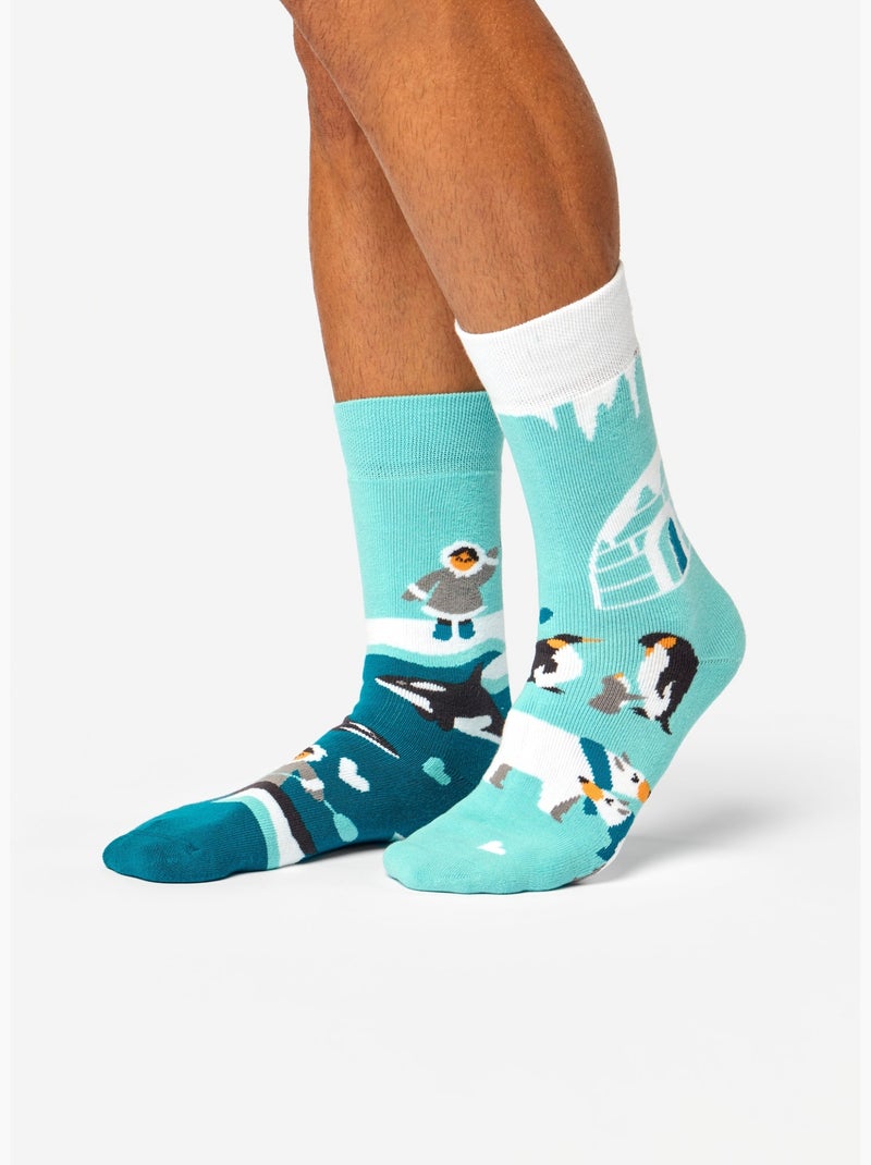 Chaussettes Chaudes Sur La Banquise Bleu - Kiabi