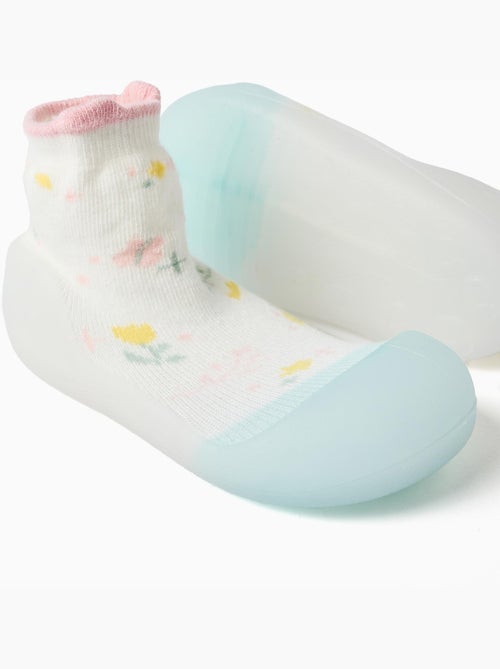 Chaussettes-chaussons à motif floral - Kiabi