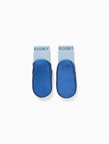 Chaussettes-chaussons avec semelle antidérapante et stitch