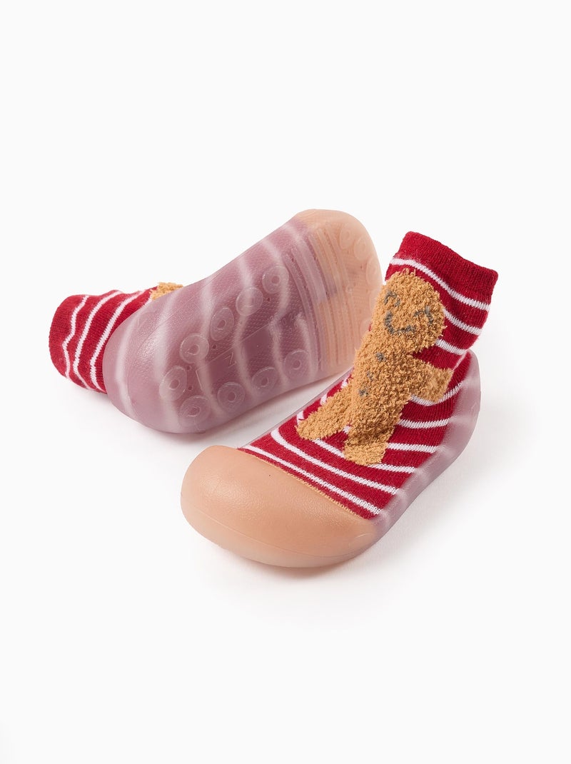 Chaussettes-chaussons Gingerbread Man Rouge - Kiabi
