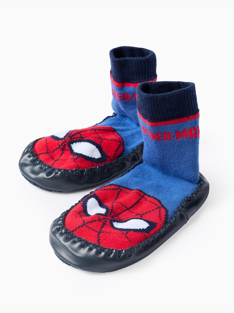 Chaussettes-Chaussons Spider-Man Bleu Bleu - Kiabi
