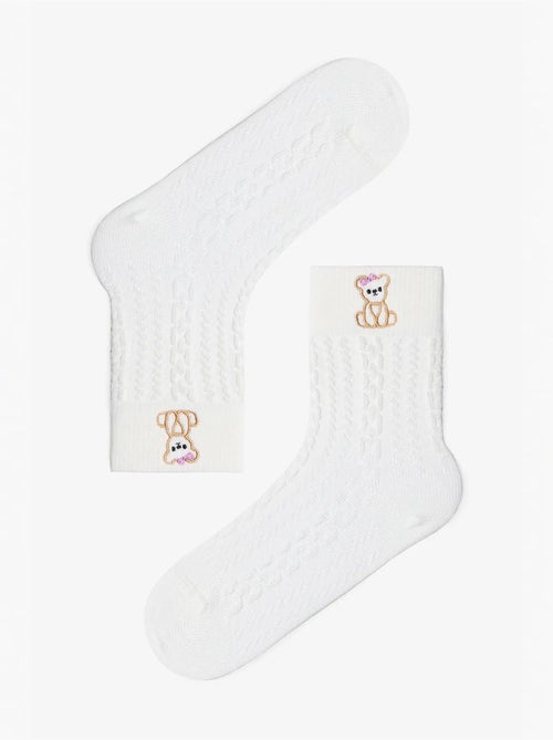 Chaussettes cheville à motif ours marshmallow cutie penti - Kiabi Chaussettes cheville à motif ours marshmallow cutie penti - Kiabi