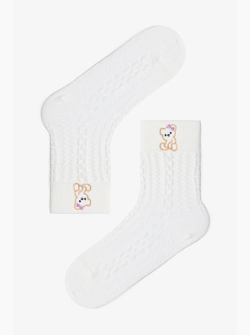 Chaussettes cheville à motif ours marshmallow cutie penti Blanc - Kiabi
