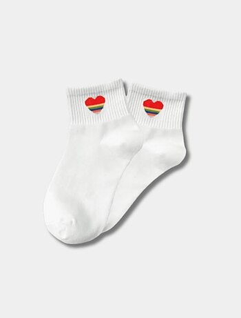 Chaussettes Coeur Arc-en-Ciel