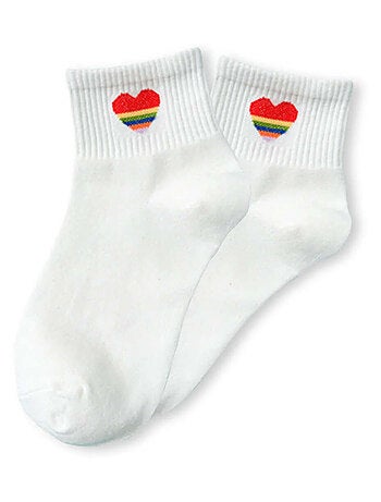 Chaussettes Coeur Arc-en-Ciel