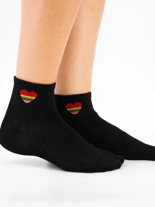 Chaussettes Coeur Arc-en-Ciel | Titeschaussettes - Kiabi