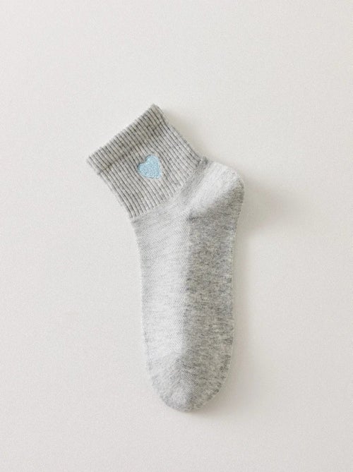 Chaussettes Coeur Bleu - Kiabi