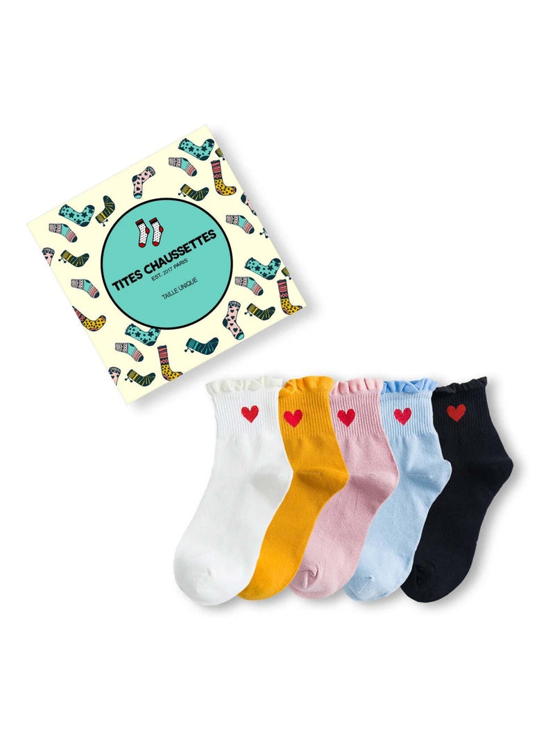 Chaussettes Coeur Dentelle (Lot x5) | Titeschaussettes Multicolore - Kiabi