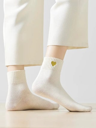 Chaussettes Coeur Doré Longue | Titeschaussettes