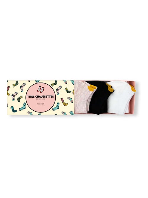 Chaussettes Coeur Dorée Courtes (Lot x3) | Titeschaussettes - Kiabi