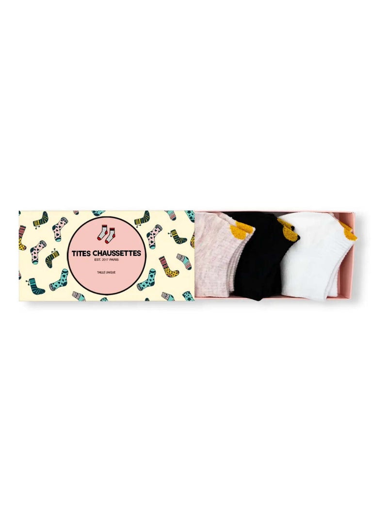 Chaussettes Coeur Dorée Courtes (Lot x3) | Titeschaussettes Multicolore - Kiabi