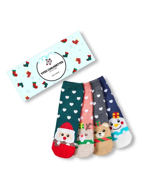 Chaussettes Coeur Noël (Lot x4) | Titeschaussettes - Kiabi