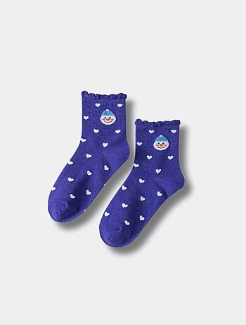 Chaussettes Coeur Noël & Volant