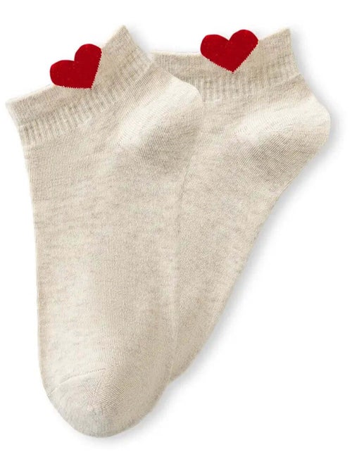 Chaussettes Coeur rouge Unis Coté | Titeschaussettes - Kiabi