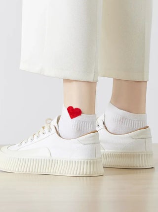 Chaussettes Coeur rouge Unis Coté | Titeschaussettes