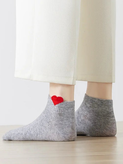 Chaussettes Coeur rouge Unis Coté | Titeschaussettes - Kiabi